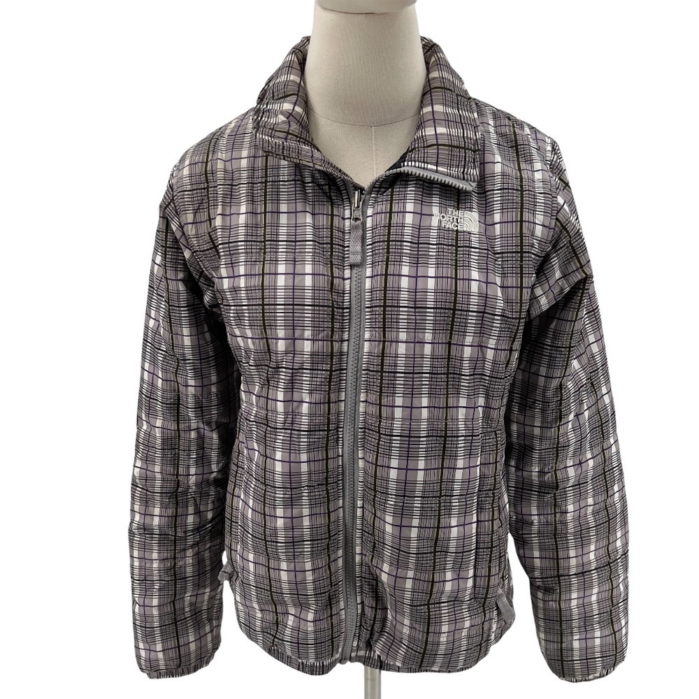 The North Face Gray Plaid Jacket Size Medium Women's